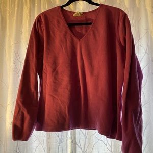 Old Navy V Neck Fleece Top. Purple